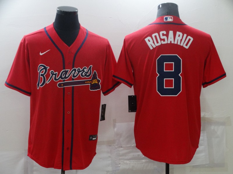 Men's Atlanta Braves Eddie Rosario #8 Red Jersey